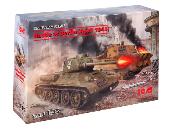 ICM 1/35 WW2 Battle of Berlin (April 1945) (T-34-85, King Tiger)