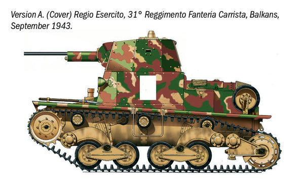 Italeri 1/35 scale MILITARY WW2 Italian Carro Armato L6/40 Light Tank model kit