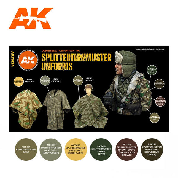 AK Interactive GEN 3 - SPLITTERMUSTER UNIFORM 3G PAINT SET