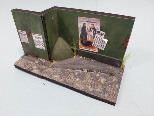 FoG Models 1/35 European street and wall Diorama display base 160mm x 80mm