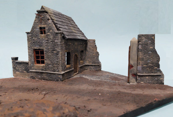 FoG Models 1/35 Ardennes ruin, building and base 295mm x 295mm