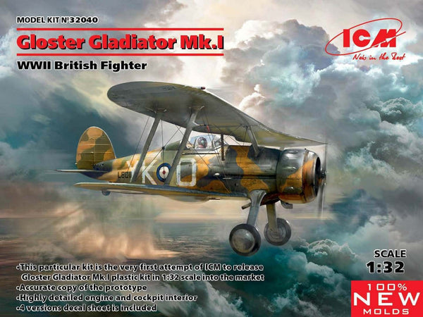 ICM 1/32 WW2 Gloster Gladiator Mk.I, WWII British Fighter