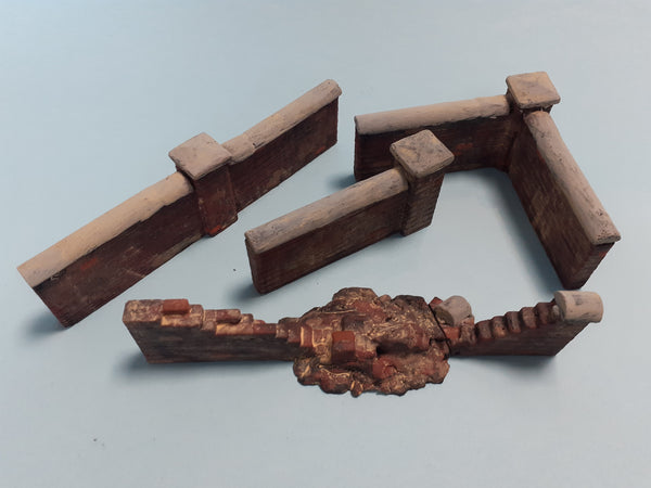 FoG models 1/35 scale Brick garden wall diorama Set #3