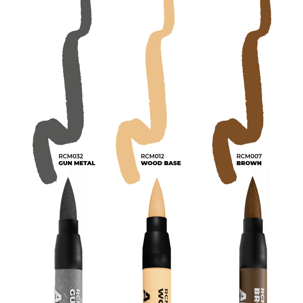 AK Interactive Real Colour Marker - TOOLS - SET 3 REAL COLORS MARKERS