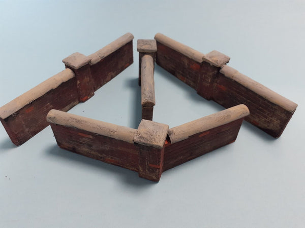 FoG models 1/35 scale Brick garden wall diorama Set #4