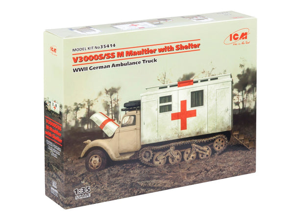 ICM 1/35 WW2 V3000S/SS M Maultier with Shelter, WWII German Truck