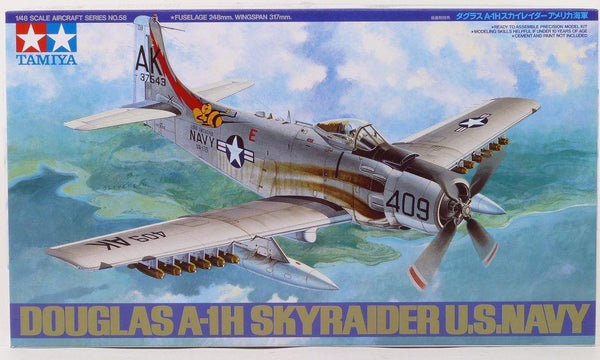 TAMIYA 1/48 Scale AIRCRAFT USN SKYRAIDER U.S.NAVY A1H