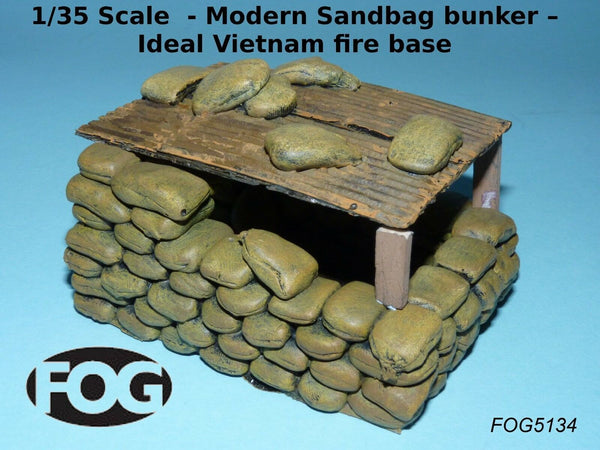 FoG Models 1/35 Scale Modern Vietnam Sandbag bunker resin model kit