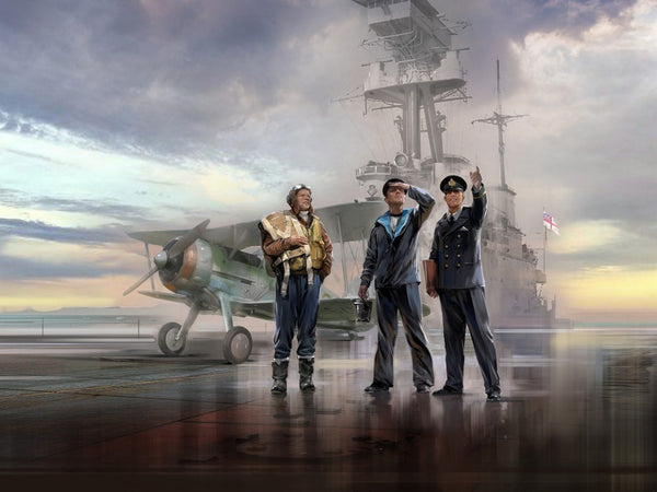 ICM 1/32 WW2 Royal Navy Gloster Sea Gladiator Mk.II with 3 Royal Navy Pilot Figures