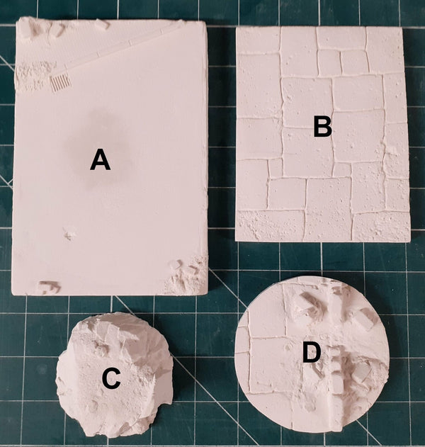 FoG Models 1/35 scale Assorted Display bases set #3 set of 4 bases for dioramas, vignette and models
