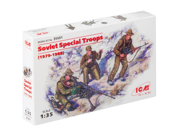 ICM 1/35 Russian Soviet Special Troops (1979-1988) (3 figures - 1 officer, 2 soldiers)