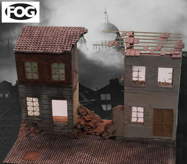 FoG Models 1/35 Scale Large WW2 Bombed Terrace Street diorama kit