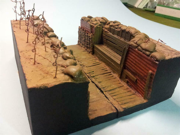 FoG models 1/35 Scale WWI / WW1 trench set types A+B with wire and picket posts