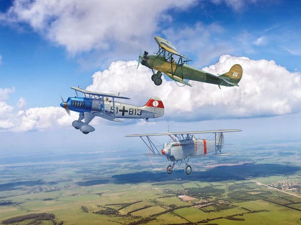 ICM 1/72 Biplanes of the 1930s & 1940s, He-51A-1, Ki-10-II, U-2/Po-2VS (Set of 3)