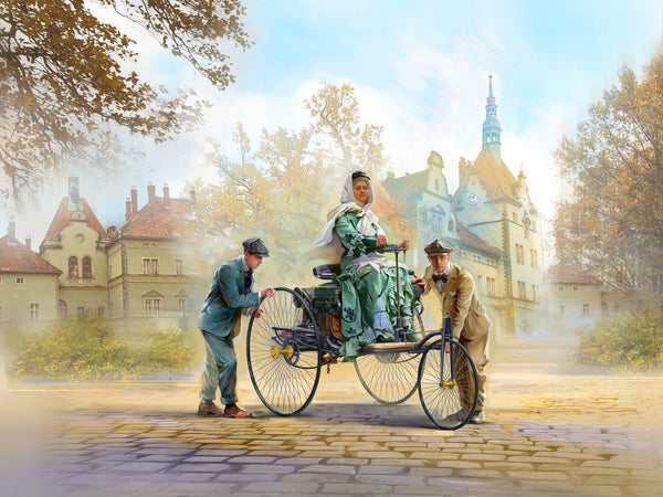 ICM 1/24 Benz Patent-Motorwagen 1886 with Mrs. Benz & Sons (100% new molds)