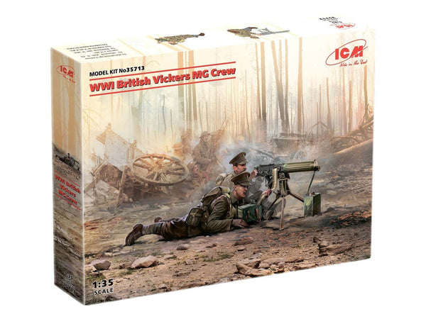 ICM 1/35 WWI British Vickers MG Crew (Vickers MG & 2 figures)