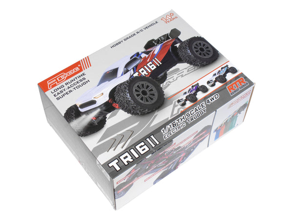 PD RACING 1:16 RTR TR16II Brushed RC Truggy (Red, Blue & White) 1:16