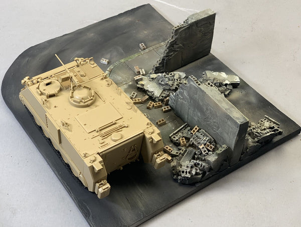 FoG Models 1/35 Scale Ruined wall 'Breached Compound' Diorama Base 280mm x 240mm