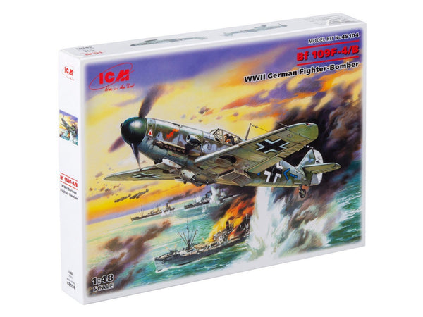 ICM 1/48 scale WW2 Messerschmitt Bf 109F-4/B, WWII German Fighter-Bomber