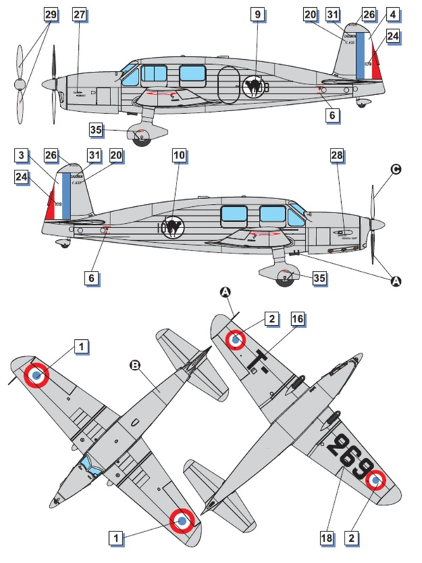 Dora Wings 1/48 Scale DORDW48030 Caudron C.635 Simoun