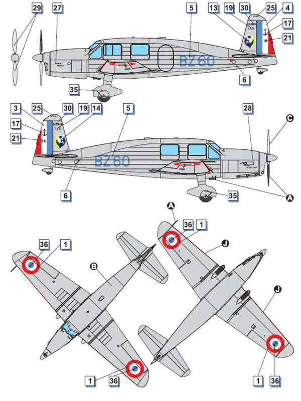 Dora Wings 1/48 Scale DORDW48030 Caudron C.635 Simoun