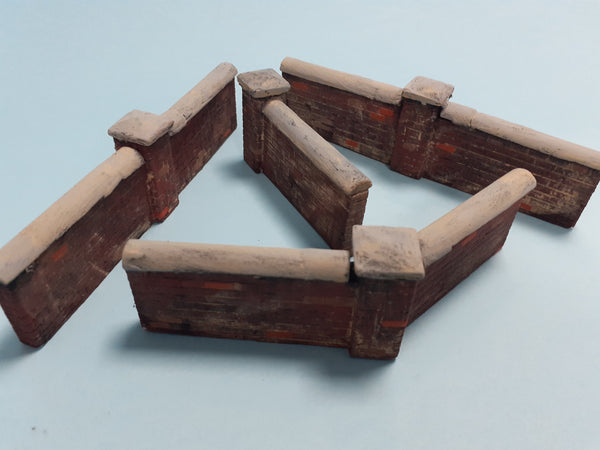 FoG models 1/35 scale Brick garden wall diorama Set #4
