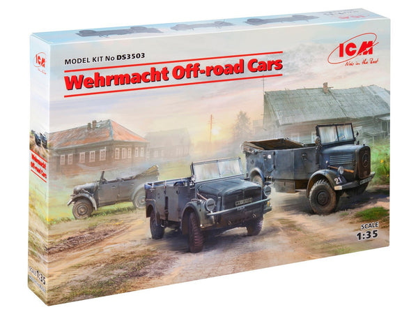 ICM 1/35 WW2 German Wehrmacht Off-road Cars (Kfz.1, Horch 108 Typ 40, L1500A)
