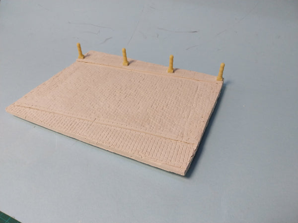 FoG models 1/35 scale Street diorama base 260mm x 205mm With Bollards (B)