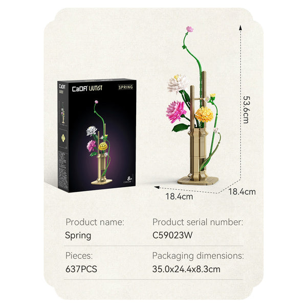 CADA CREATIVE Oriental Floral Art: Spring - 613 pcs