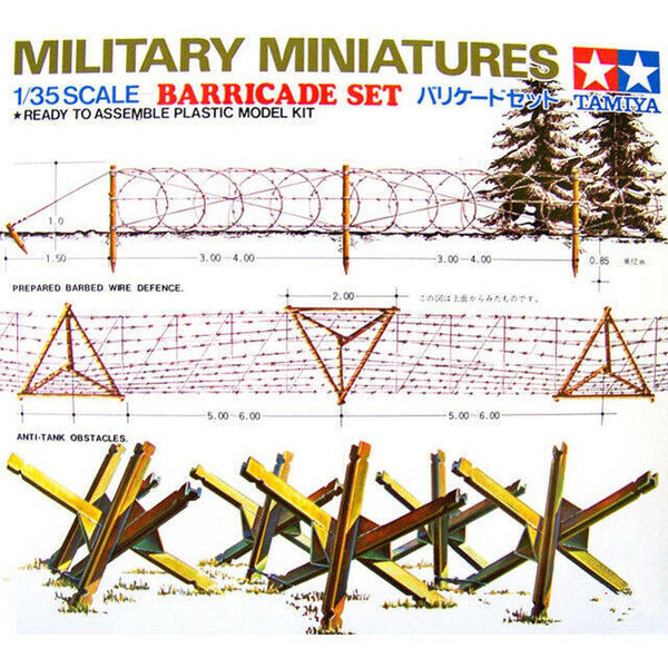 Tamiya 1/35 scale Barricades set of tank traps and defences