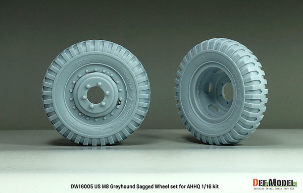 DEF Models 1/16 WW2 US M8 Greyhound Sagged Wheel set (for AHHQ 1/16)