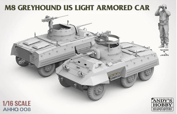 Andy's Hobby Headquarters 1/16 WW2 M8 Greyhound US Light Armored Car (1:16) Model Military Kit