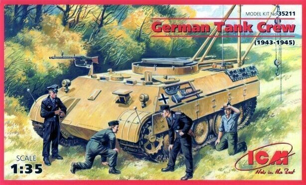 ICM 1/35 WW2 German Tank Crew (1943-1945) (4 figures - 1 officer, 1 unterofficer, 2 soldiers)