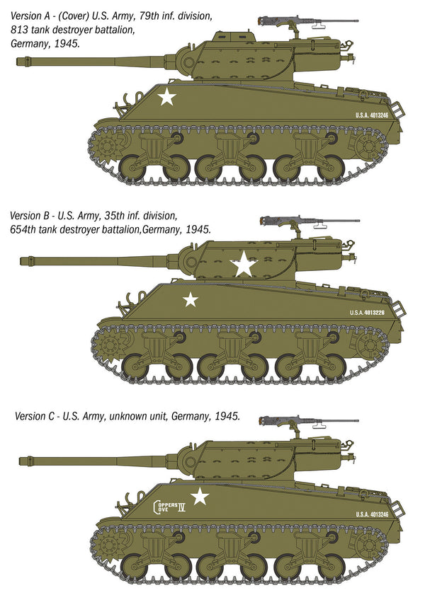 Italeri 1/35 scale MILITARY 90mm GMC M36B1 Tank Destroyer