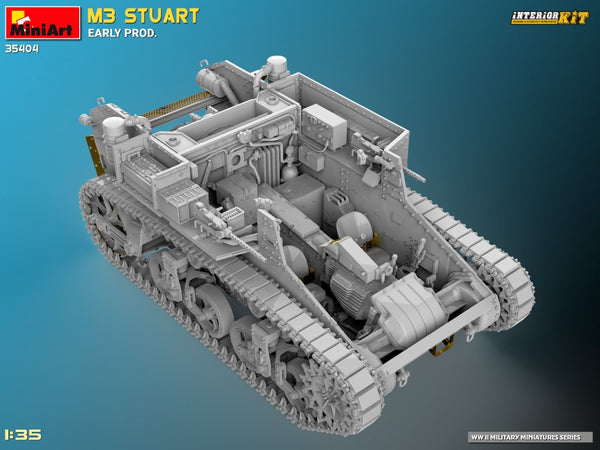 Miniart 1/35 WW2 US M3 STUART EARLY PROD. INTERIOR KIT