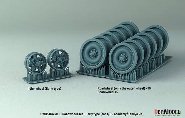 DEF Models 1/35 scale M113 Roadwheel outside parts w/ Idler wheels (for Tamiya/Academy 1/35 kit)- 3D printed