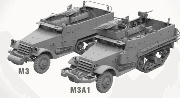 Andys Hobbies 1/35 scale WW2 M3 / M3A1 U.S. WWII Halftrack DOUBLE COMBO