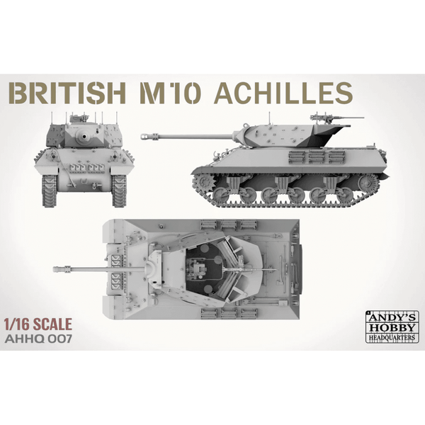 Andy's Hobby Headquarters 1:16 British Achilles M10 IIc Tank Destroyer Model Military Kit **PREORDER**