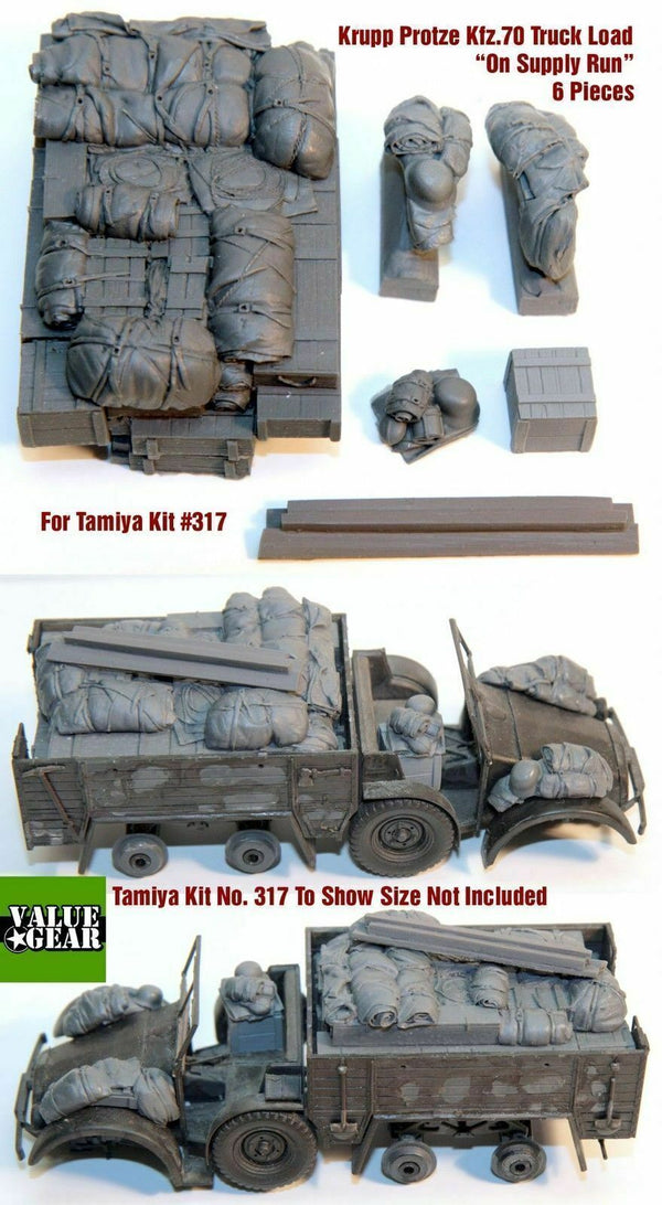 Valuegear 1/35 Scale resin kit Krupp Protze WW2 German lorry cargo set