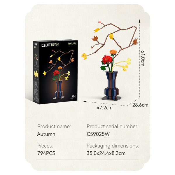 CADA CREATIVE Oriental Floral Art: Autumn - 795 pcs