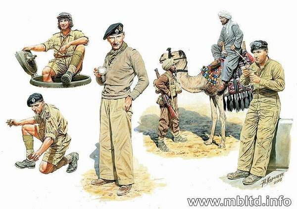 Masterbox 1/35 Scale WW2 British Commonwealth AFV Crew North Africa