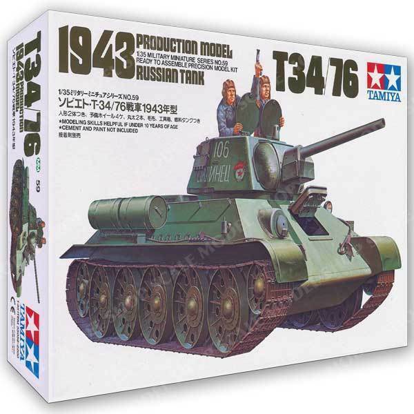 Tamiya 1/35 scale WW2 Soviet T34/76 1943 RUSSIAN TANK