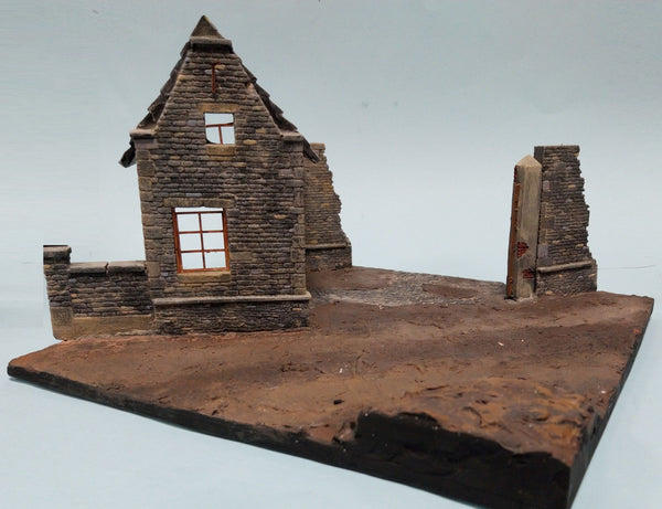 FoG Models 1/35 Ardennes ruin, building and base 295mm x 295mm
