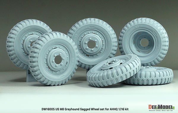 DEF Models 1/16 WW2 US M8 Greyhound Sagged Wheel set (for AHHQ 1/16)
