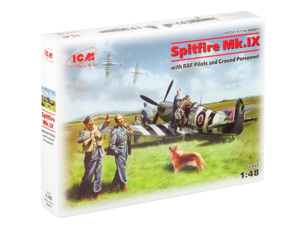 ICM 1/48 WW2 Spitfire Mk.IX with RAF Pilots and Ground Personnel
