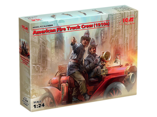 ICM 1/24 American Fire Truck Crew (1910s) 2 Figures