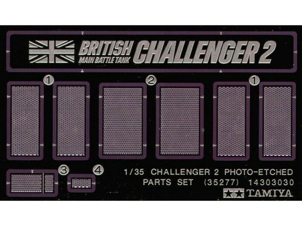 Tamiya 1/35 scale British Challenger 2 tank Photo-etched upgrade parts grills