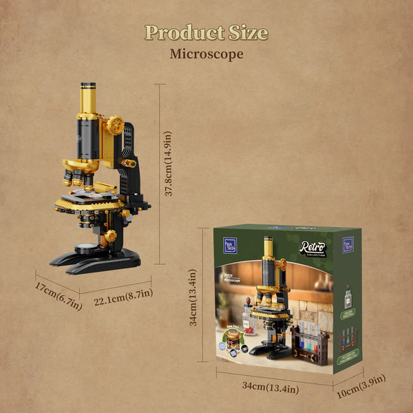 Pantasy ORIGINAL Retro Microscope with Accessories Set - 1107 pcs