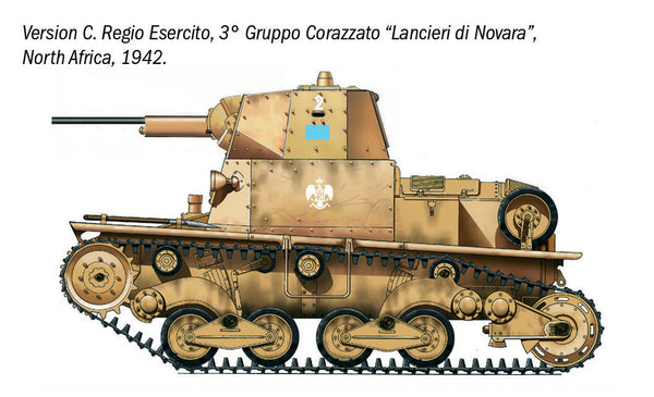 Italeri 1/35 scale MILITARY WW2 Italian Carro Armato L6/40 Light Tank model kit