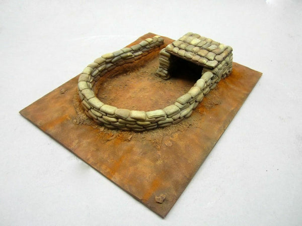 FoG Models 1/35 scale Mortar Pit sandbag bunker size 235mm x 185mm
